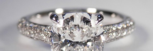 3.02 Ct's Cushion Diamond Ring