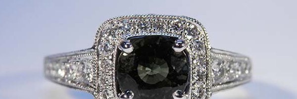 1Ct. Dark Green Sapphire