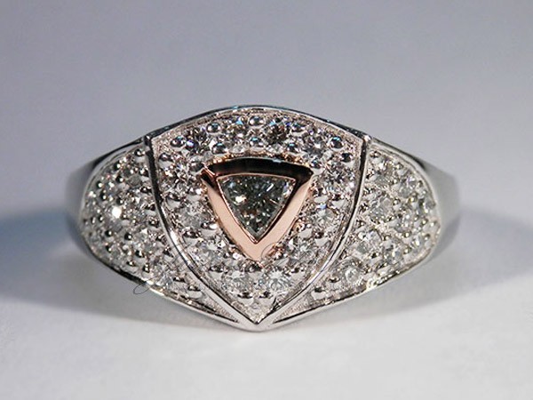 Blue/Green Trilliant Cut Ring Blue/Green Trilliant Cut Ring