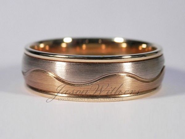 White & Yellow Gold Mens Ring White & Yellow Gold Mens Ring