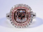2.02 Ct. Pink Cushion Ring