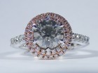 1.48 Ct's Pink Halo Ring