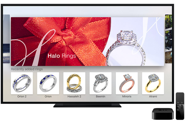 "Engagement Rings" app for Apple TV - Featured screen "Engagement Rings" app for Apple TV - Featured screen